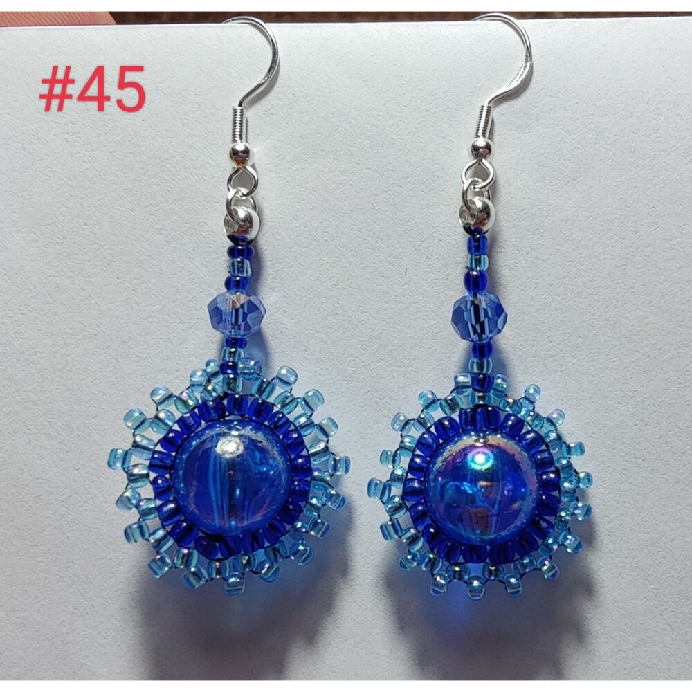 Blue Burst Earrings